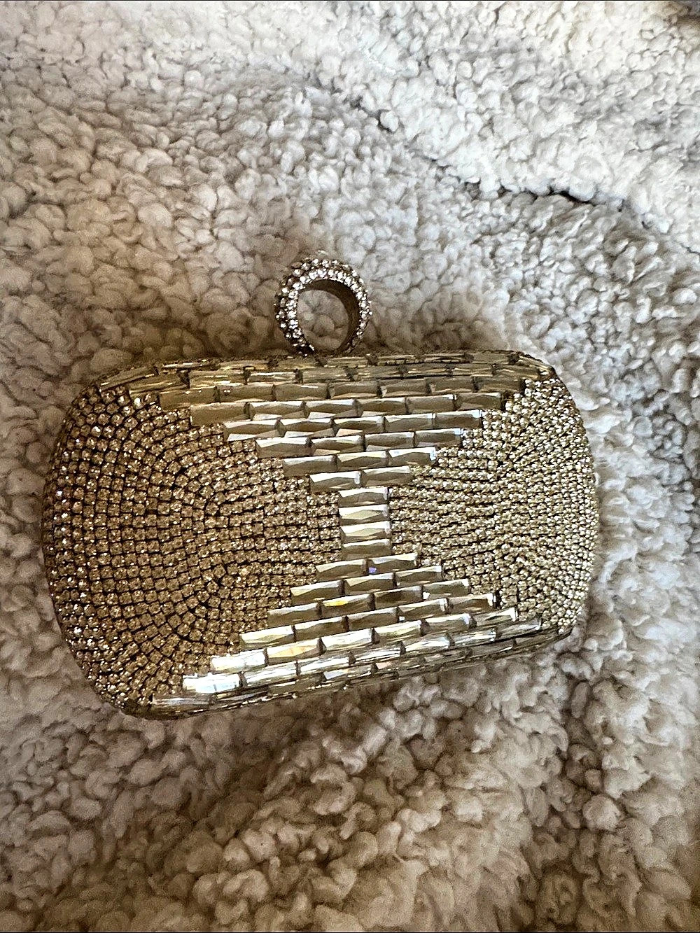 INC International Concepts Embellished Gold Clutch NWT
